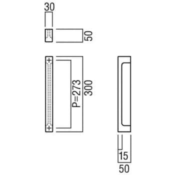 H2515-01-188 ケアハンドル(引き戸用) H2515 UNION(ユニオン) 内外1組