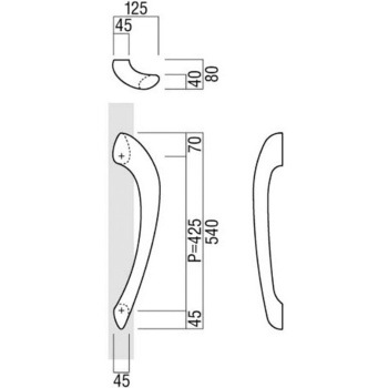 【オーダー】ドアハンドル 振り出しタイプ ユニウッド(積層強化木) T11200 UNION(ユニオン)