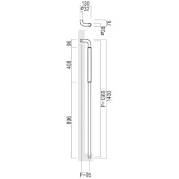 【オーダー】ドアハンドル 丸型 振り出しタイプ T1127 - UNION(ユニオン)