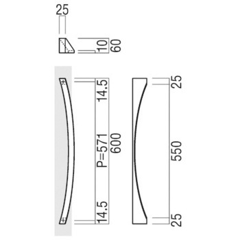 【オーダー】ドアハンドル 振り出しタイプ T1175 - UNION(ユニオン)