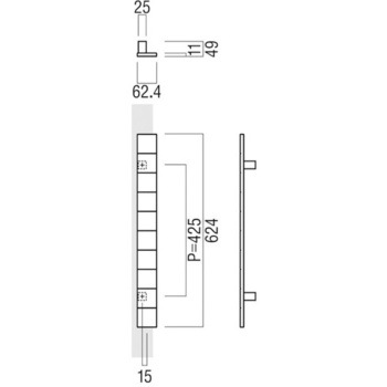 【オーダー】ドアハンドル 角型 振り出しタイプ T1192 - UNION(ユニオン)