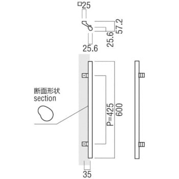 T1216-01-023 ドアハンドル T1216 1組 UNION(ユニオン) 【通販サイト