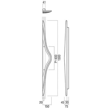 【オーダー】ドアハンドル プレートタイプ 押板 アルミ鋳物 T1249 - UNION(ユニオン)