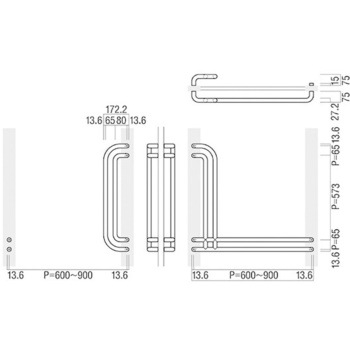 【オーダー】ドアハンドル 丸型 振り出しタイプ T1251 UNION(ユニオン)