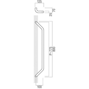 【オーダー】ドアハンドル 丸型 振り出しタイプ T2052 UNION(ユニオン)