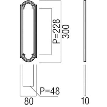 【オーダー】ドアハンドル プレートタイプ 押板 T21064 UNION(ユニオン)