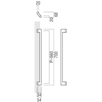 【オーダー】ドアハンドル 丸型 振り出しタイプ T2110 UNION(ユニオン)