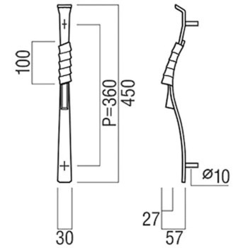 【オーダー】ドアハンドル ストレートタイプ T2151 UNION(ユニオン)