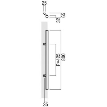【オーダー】ドアハンドル 丸型 振り出しタイプ T2231 - UNION(ユニオン)