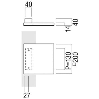 【オーダー】ドアハンドル プレートタイプ 押板 T2300 UNION(ユニオン)