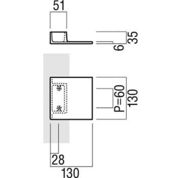 【オーダー】ドアハンドル プレートタイプ 押板 T2315 - UNION(ユニオン)
