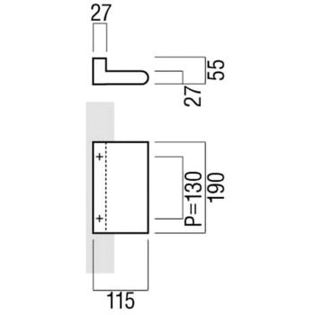 【オーダー】ドアハンドル プレートタイプ 押板 T2320 - UNION(ユニオン)