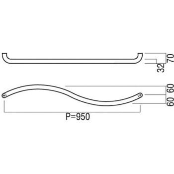 【オーダー】ドアハンドル 丸型 横使いタイプ T2400 UNION(ユニオン)
