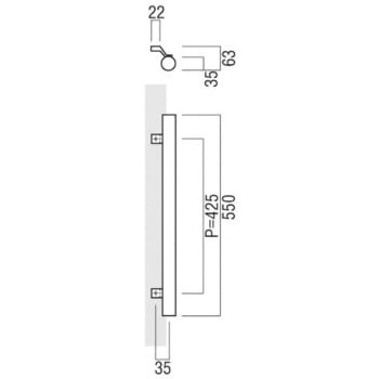 【オーダー】ドアハンドル 丸型 振り出しタイプ T25 - UNION(ユニオン)