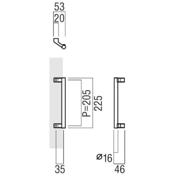 【オーダー】ドアハンドル 丸型 振り出しタイプ T2606 UNION(ユニオン)