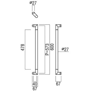 【オーダー】ドアハンドル 丸型 振り出しタイプ T2750 - UNION(ユニオン)