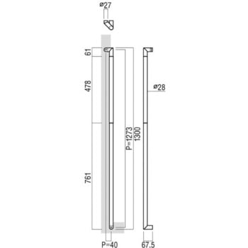 【オーダー】ドアハンドル 丸型 振り出しタイプ T2751 UNION(ユニオン)