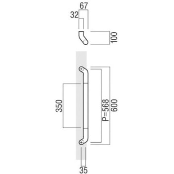 【オーダー】ドアハンドル 丸型 振り出しタイプ T3008 UNION(ユニオン)