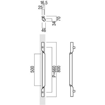 【オーダー】ドアハンドル 丸型 振り出しタイプ T3053 UNION(ユニオン)