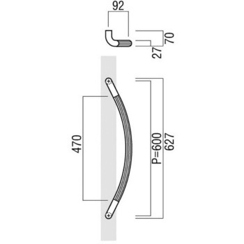 【オーダー】ドアハンドル 丸型 振り出しタイプ T3067 UNION(ユニオン)