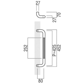 【オーダー】ドアハンドル 丸型 振り出しタイプ T3269 UNION(ユニオン)