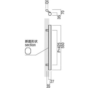 T330-01-023 ドアハンドル 振り出しタイプ T330 UNION(ユニオン) 内外1