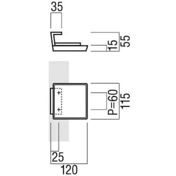 T375-25-038 ドアハンドル プレートタイプ 押板 T375 UNION(ユニオン