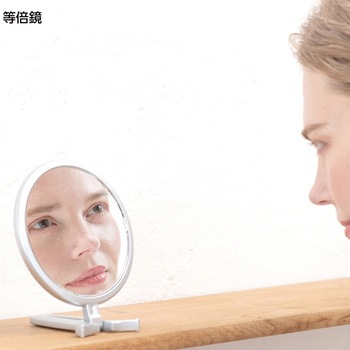 等倍・拡大両面折立ハンドナピュアミラー 堀内鏡工業