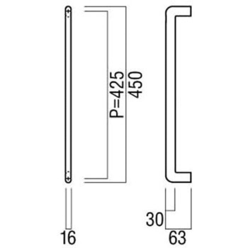 【オーダー】ドアハンドル 角型 ストレートタイプ T5210 UNION(ユニオン)