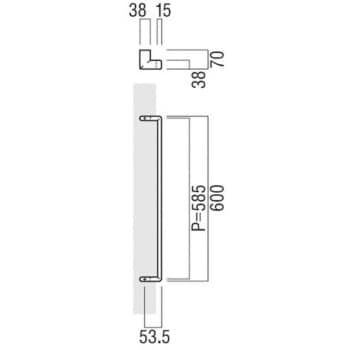 T5350-01-001-L600 ドアハンドル 楕円 振り出しタイプ T5350 1組 UNION