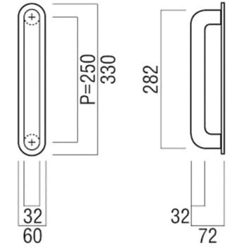 【オーダー】ドアハンドル 丸型 プレート付きハンドル T5613 UNION(ユニオン)