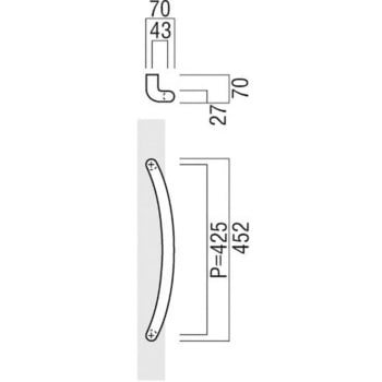 【オーダー】ドアハンドル 丸型 振り出しタイプ T6010 UNION(ユニオン)