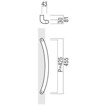 【オーダー】ドアハンドル 丸型 振り出しタイプ T6010 UNION(ユニオン)