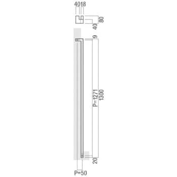 【オーダー】ドアハンドル 角型 振り出しタイプ T610 UNION(ユニオン)