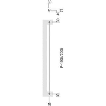 【オーダー】ドアハンドル 角型 ストレートタイプ T61 - UNION(ユニオン)