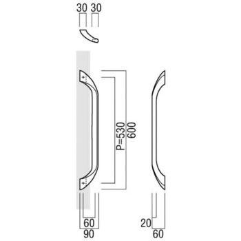 【オーダー】ドアハンドル 振り出しタイプ T6510 UNION(ユニオン)
