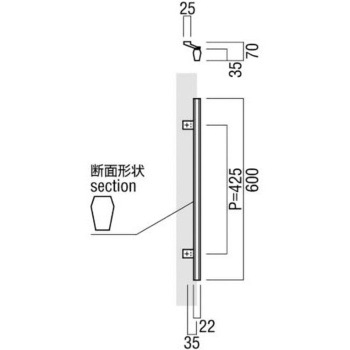 【オーダー】ドアハンドル 振り出しタイプ T680 - UNION(ユニオン)