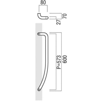 【オーダー】ドアハンドル 丸型 振り出しタイプ T7000 - UNION(ユニオン)