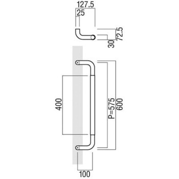 【オーダー】ドアハンドル 丸型 振り出しタイプ T7058 UNION(ユニオン)