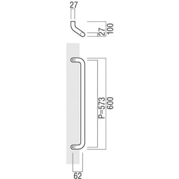 【オーダー】ドアハンドル 丸型 振り出しタイプ T8022 - UNION(ユニオン)