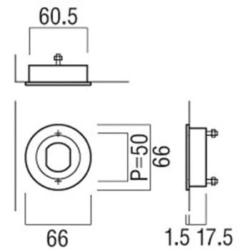 【オーダー】堀込ハンドル ULS2810 カムロックシリンダー別途 UNION(ユニオン)