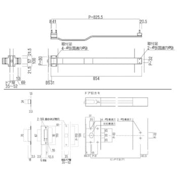 【オーダー】プッシュプル ワイドタイプ 専用空錠付(BS31) ULSW1142 - UNION(ユニオン)