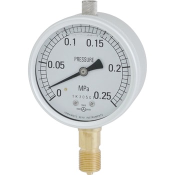 グリセリン入圧力計(立形・つばなし) 山本計器 汎用圧力計 【通販