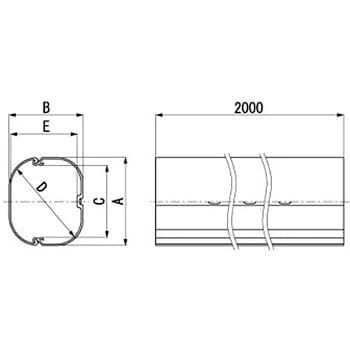 Sd 140 I スリムダクトsd 因幡電工 アイボリー 材質 Pvc 寸法d 135mm Sd 140 I 1本 通販モノタロウ