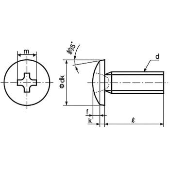 4×5 (+)バインド小ねじ (黄銅/ニッケル)(パック品) 1パック(25個) 大阪