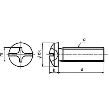 4×10 (+-)バインド小ねじ (ステンレス)(パック品) 1パック(25個) 大阪