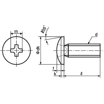 4×10 (+)バインド小ねじ (SUS430)(パック品) 1パック(34個) 大阪魂