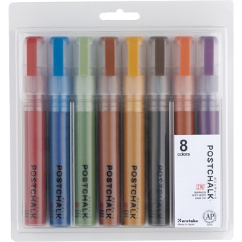 ZIG POSTCHALK MARKER WET-WIPE 6MM TIPDEEP・8V 呉竹