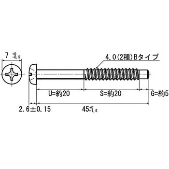 (+)ナベタッピンねじ 2種ガイド・ネック付BNRP形 G=5 (ステンレス)(パック品) 大阪魂