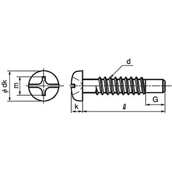 (+-)ナベタッピンねじ 2種ガイド・ネック付BNRP形 G=5 (ステンレス)(パック品) 大阪魂